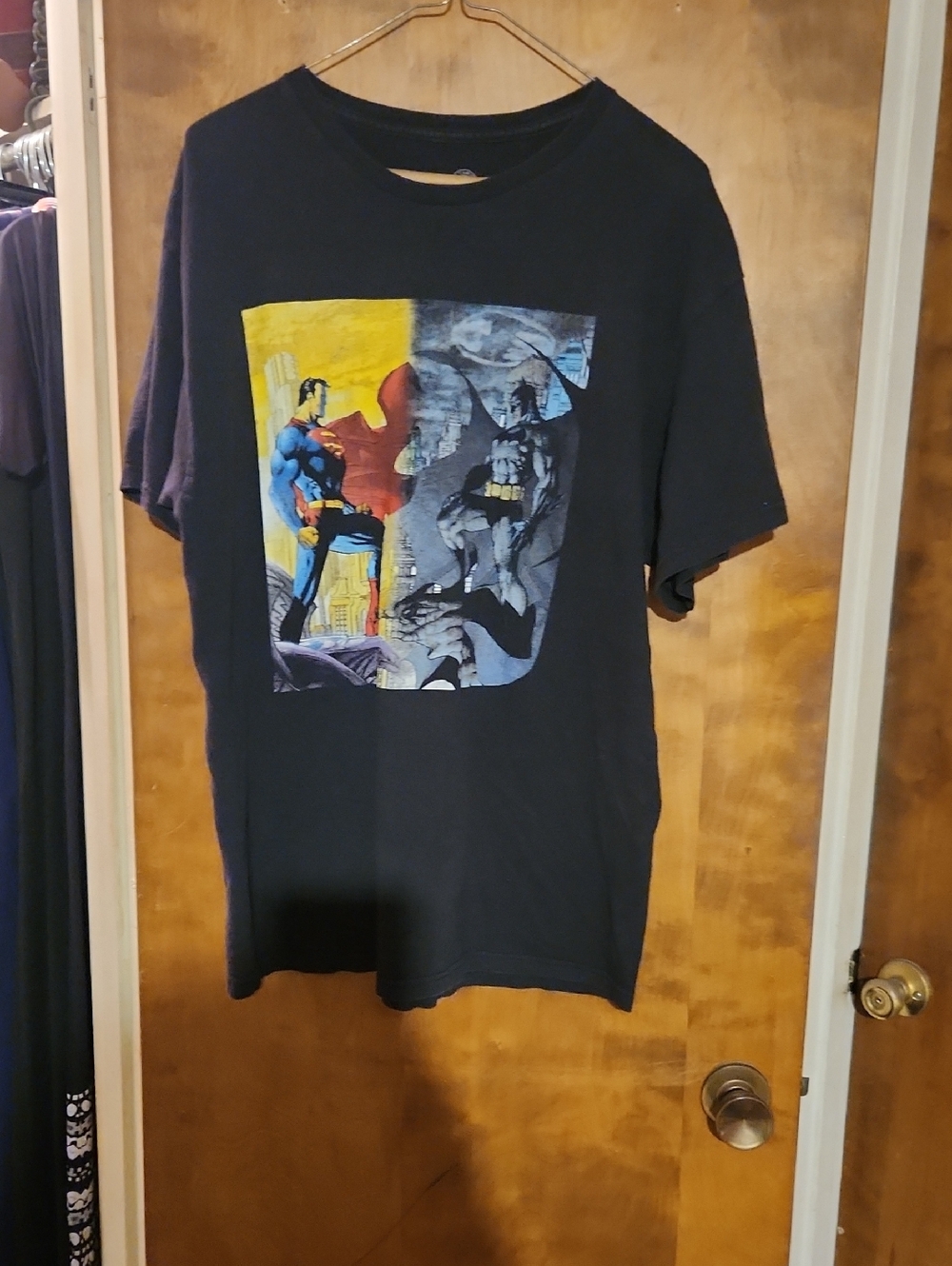 Black Superman vs Batman Graphic Tee - Men’s Casual Shirt
